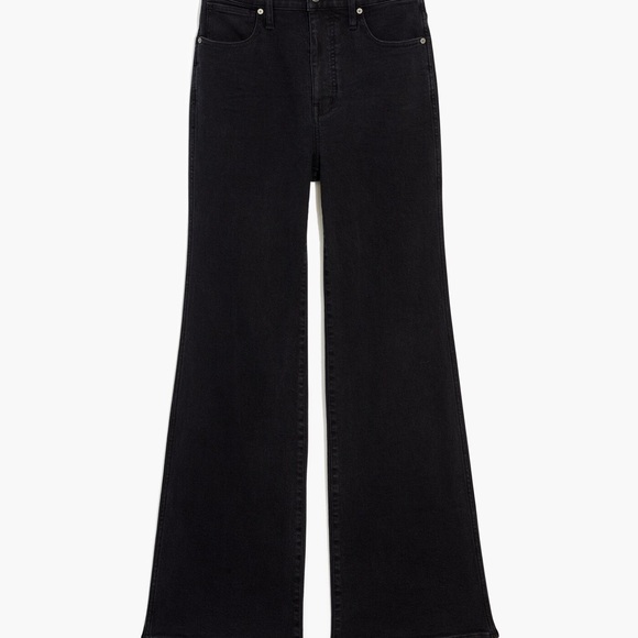 Madewell 11” High Rise Flare Black (Crossan Wash) 27 - Picture 5 of 16